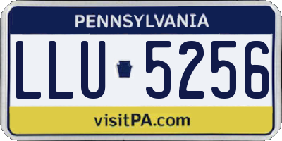PA license plate LLU5256