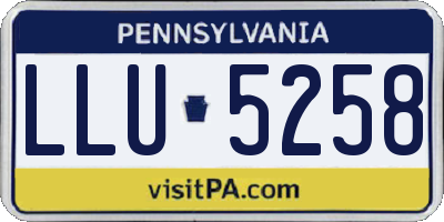PA license plate LLU5258