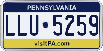 PA license plate LLU5259