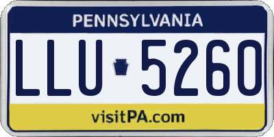 PA license plate LLU5260