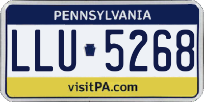 PA license plate LLU5268