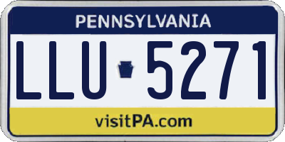 PA license plate LLU5271