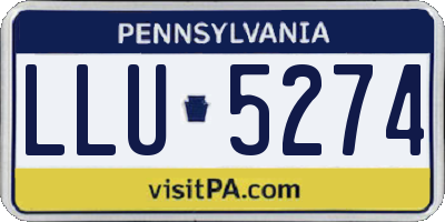 PA license plate LLU5274