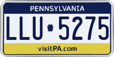 PA license plate LLU5275