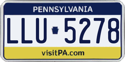 PA license plate LLU5278