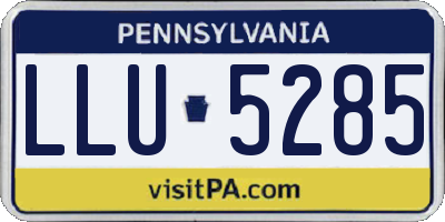 PA license plate LLU5285