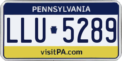 PA license plate LLU5289