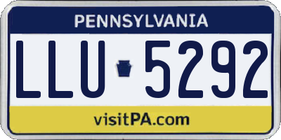 PA license plate LLU5292