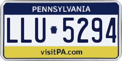 PA license plate LLU5294
