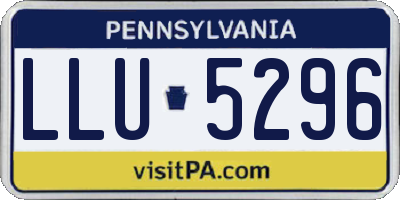 PA license plate LLU5296