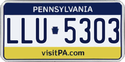 PA license plate LLU5303