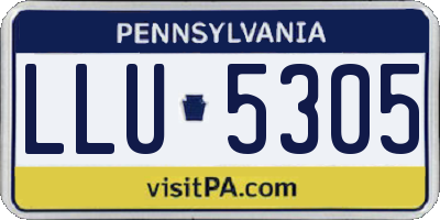 PA license plate LLU5305