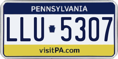 PA license plate LLU5307