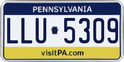 PA license plate LLU5309