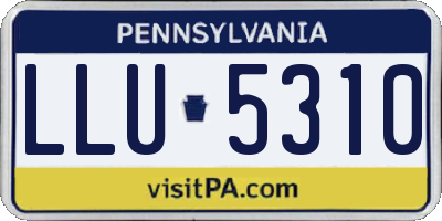 PA license plate LLU5310