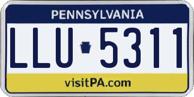 PA license plate LLU5311