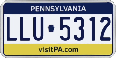 PA license plate LLU5312