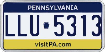 PA license plate LLU5313