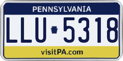 PA license plate LLU5318