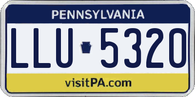 PA license plate LLU5320