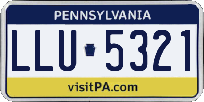 PA license plate LLU5321