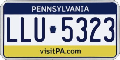 PA license plate LLU5323