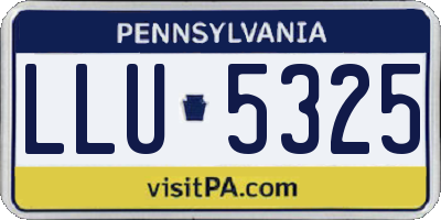 PA license plate LLU5325