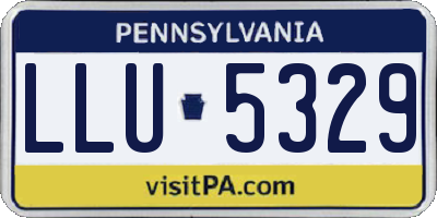 PA license plate LLU5329