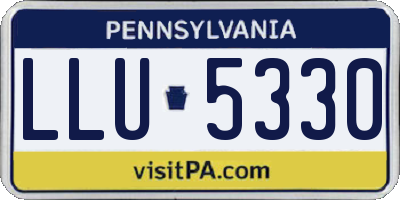 PA license plate LLU5330