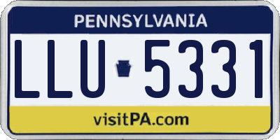 PA license plate LLU5331