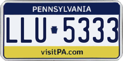 PA license plate LLU5333