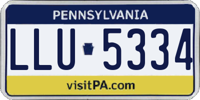 PA license plate LLU5334