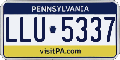 PA license plate LLU5337