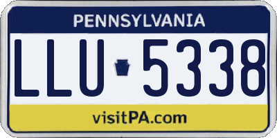 PA license plate LLU5338