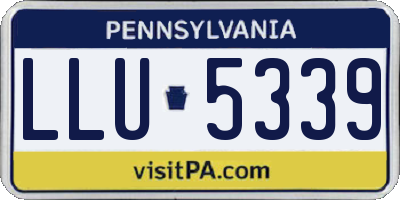 PA license plate LLU5339