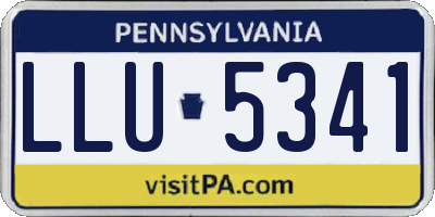 PA license plate LLU5341