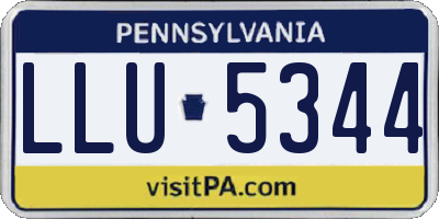 PA license plate LLU5344