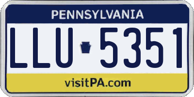 PA license plate LLU5351