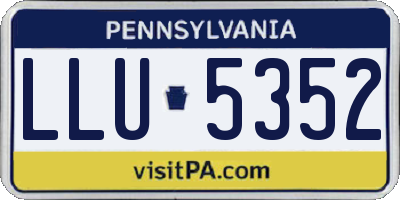 PA license plate LLU5352