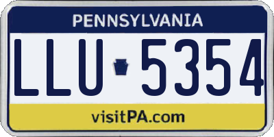 PA license plate LLU5354
