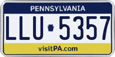 PA license plate LLU5357