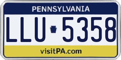 PA license plate LLU5358