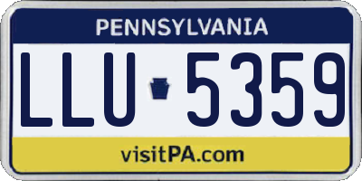 PA license plate LLU5359