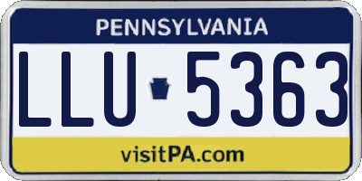 PA license plate LLU5363