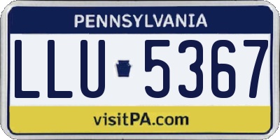 PA license plate LLU5367