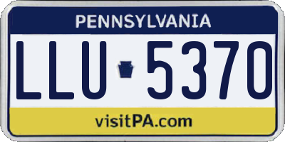 PA license plate LLU5370