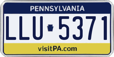 PA license plate LLU5371
