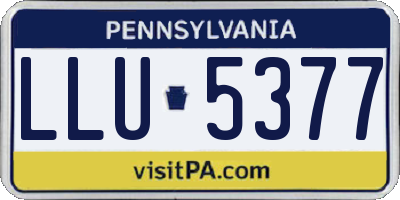 PA license plate LLU5377
