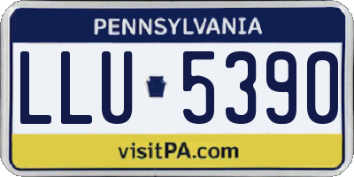 PA license plate LLU5390