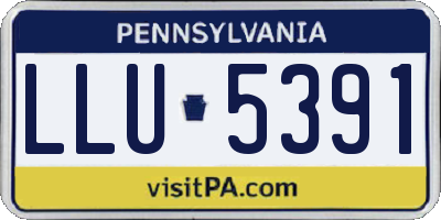 PA license plate LLU5391